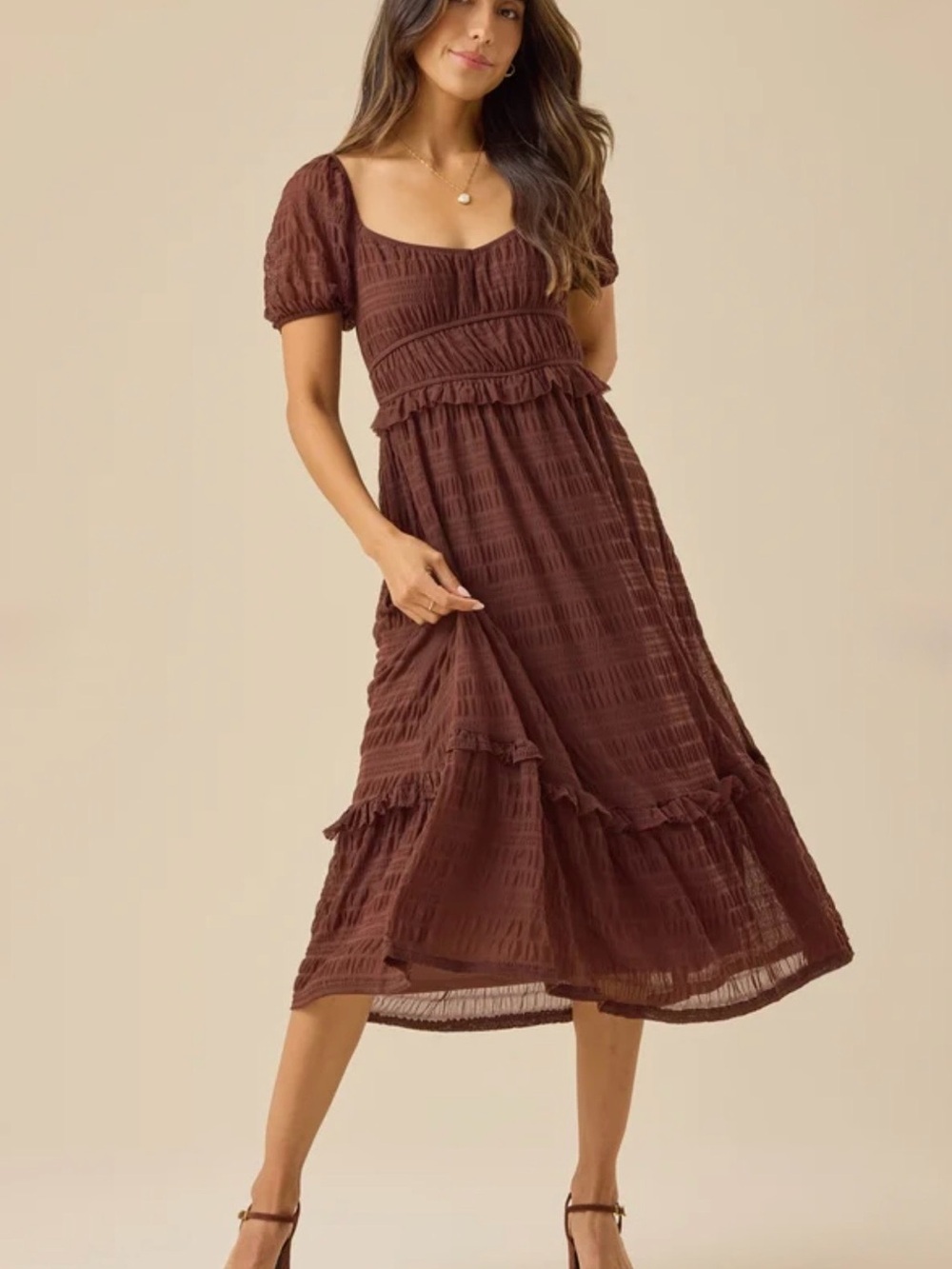Altar’d State Lottie Textured Maxi Dress